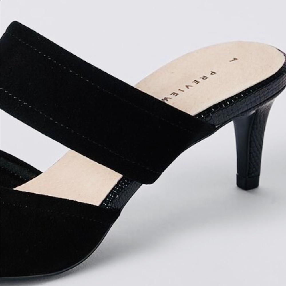 PREVIEW | Mid heel suede mules - Picture 2 of 3